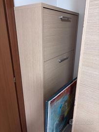 Scarpiera A RIBALTA ROVERE CHIARO - 4 ANTE GRANDI