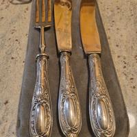 posate da portata manico laminato argento