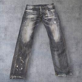 Jeans Alternet Grigio Paint Splatter IT 46/USA 32