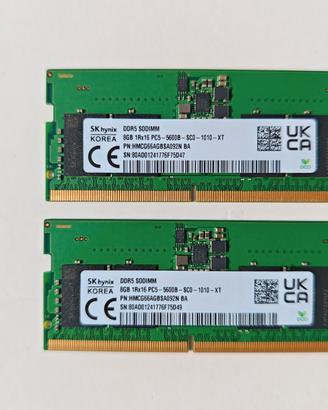 Kit RAM DDR5 16GB (2x8GB) 5600MHz SK Hynix