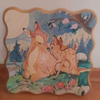 Quadro Dipinto a Mano "Bambi e Sua Madre" 🌸