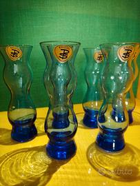 Servizio 6 bicchieri vintage, design anni 70