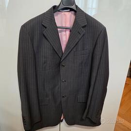 Giacca Balmain gessata grigia