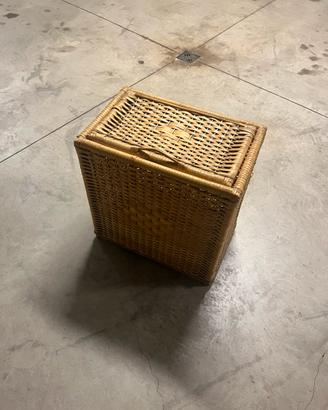 Cassa panca vimini