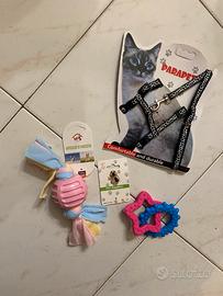 kit pettorina e giocattoli animali domestici