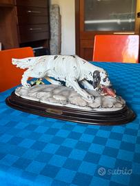Statuina Capodimonte Cortese - Setter con fagiano