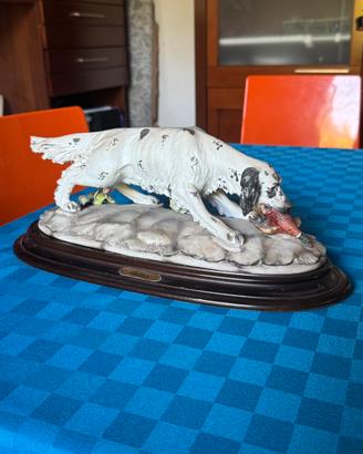 Statuina Capodimonte Cortese - Setter con fagiano