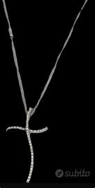 COLLANA ORO CON CROCE DIAMANTI