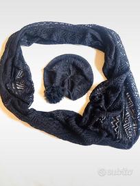 Set sciarpa/basco nero