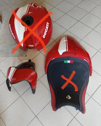 Doppio codone e parafango Monster 1200 S Stripe