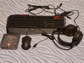 KIT MSI DS502 CUFFIE MOUSE TASTIERA NUOVI