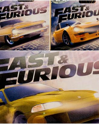 Set 3 auto Fast and Furious Hot Wheels