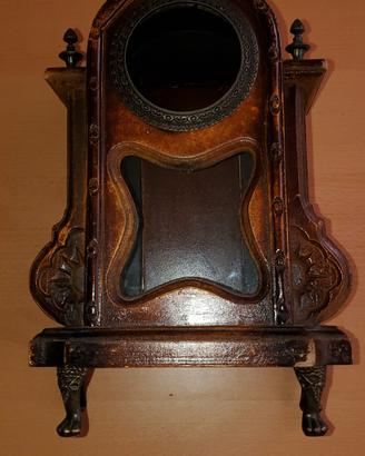 Cassa antica per orologio da camino/tavolo in legn