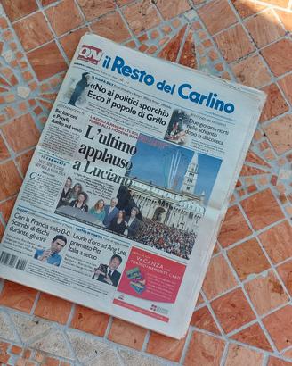 PAVAROTTI STORICO RESTO DEL CARLINO  BOLOGNA