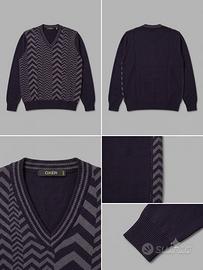 Maglione lana/acrilico viola taglia L