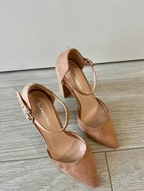 Décolleté rosa cipria tacco 11