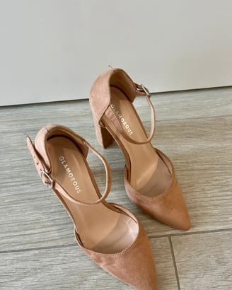 Décolleté rosa cipria tacco 11