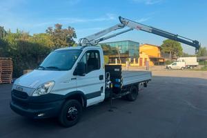 IVECO DAILY 50C15 CASSONE+ GRU (PATENTE C)