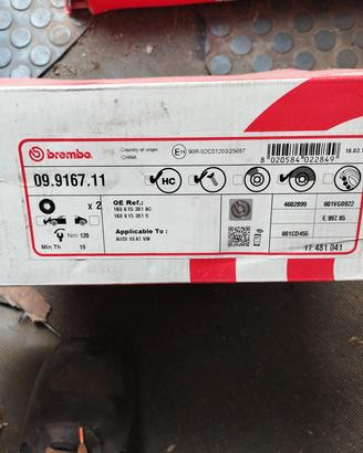 dischi freni anteriori Audi