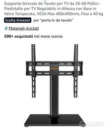 porta televisore girevole con base