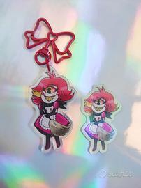 Nifty Hazbin hotel keychain + sticker