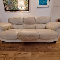 divano letto tre posti in pelle