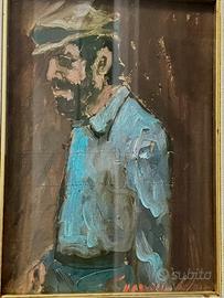 Autoritratto olio su tela Gianvittorio Vacca