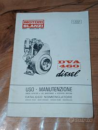 Libretto uso manutenz motore Slanzi DVA 460 diesel