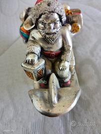 babbo Natale d'argento e oro