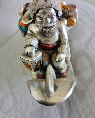 babbo Natale d'argento e oro