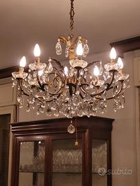 lampadario gocce di cristallo