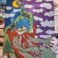 "Autoritratto antropomorfe" - Pastello su carta, 5