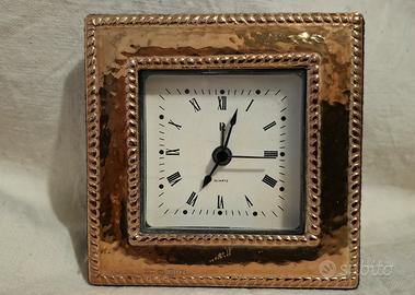 orologio a tavolo argentato 925 vintage