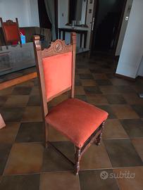Sedie Legno e Velluto