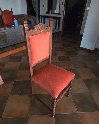 Sedie Legno e Velluto