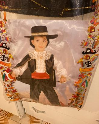 Costume carnevale Zorro bandito mascherato