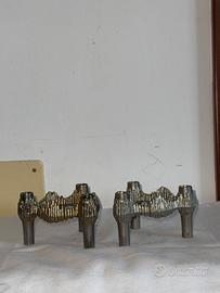 Coppia portacandele modulari anni ’70 vintage quis