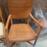 Sei poltroncine in rattan Gasparucci