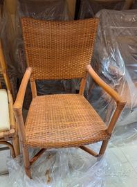 Sei poltroncine in rattan Gasparucci