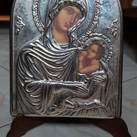 Madonna del latte Icona in argento 925/1000