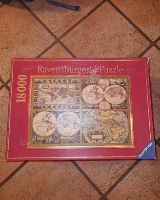 Puzzle Ravensburger Mappa del Mondo 18000 pz