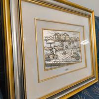 Quadro Argento 996 Barche su lastra 52,5x68 cm