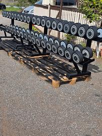 set manubri technogym palestra 