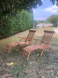 Coppia Sdraio/Chaiselongue EDEN in Legno Teak