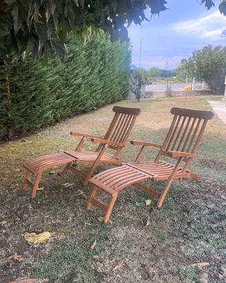 Coppia Sdraio/Chaiselongue EDEN in Legno Teak