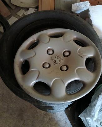 4 Cerchi peugeot 13' con copricerchi