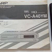 SHARP VC-A401YM VCR manuale + telecomando