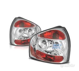 FANALI AUDI A3 8L 96-00 FONDO CROMATO ROSSO