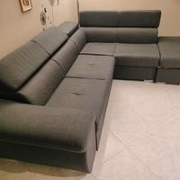Divano mod.Fiona c/letto e pouff contenitore 