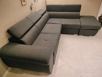 Divano mod.Fiona c/letto e pouff contenitore 